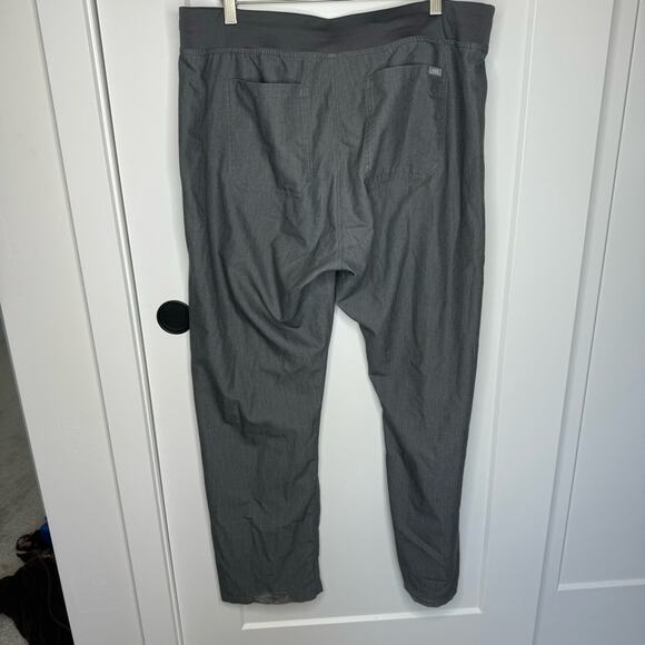 Figs Livingston Basic Scrub Pants Grey Teal Straight Leg Size XL - Picture 5 of 8